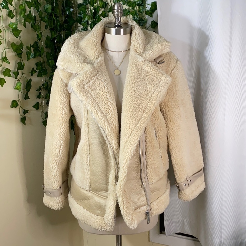 Cream teddy jacket
